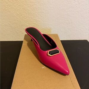 Sanctuary Fuchsia Heels with Black Detail